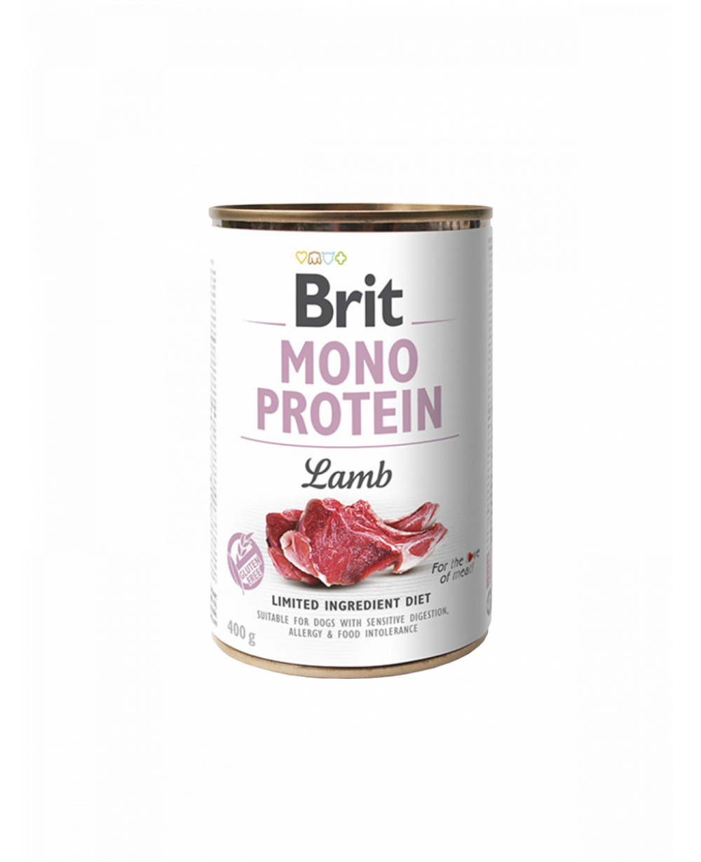Консерва за кучета 100% чист протеин BRIT MONO PROTEIN – LAMB - агнешко 400гр.