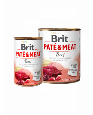 Консерва за кучета BRIT PATÉ & MEAT - BEEF - говеждо 800гр.