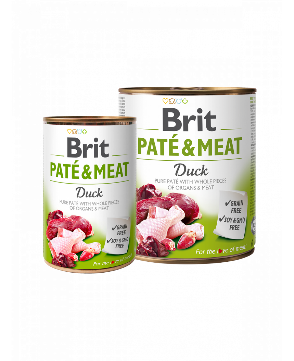 Консерва за кучета BRIT PATÉ & MEAT - DUCK - патешко 800гр.