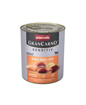 Консерва за кучета  GranCarno Adult Sensitive с пиле и картофи 800гр.