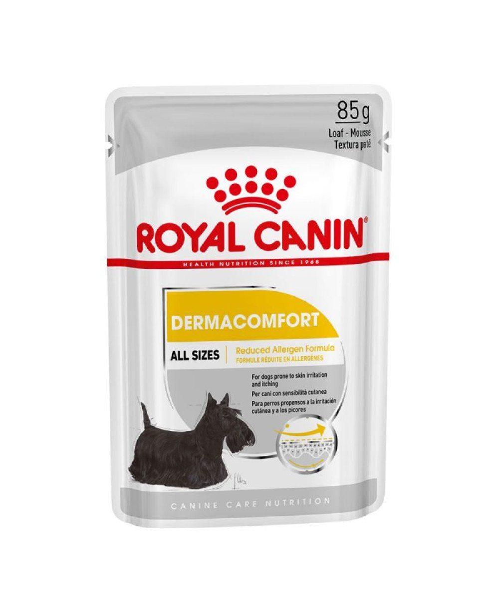 ROYAL CANIN MINI DERMACOMFORT ЧУВСТВИТЕЛНА КОЖА ПАУЧ 85гр.