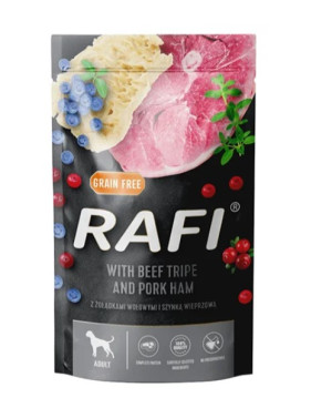 Rafi Pouch Beef Tripe&Pork Ham пауч за кучета с шкембе и шунка 500g.