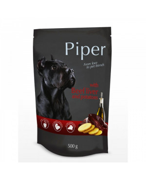 Piper Adult пауч - телешки дроб и картофи  500гр.