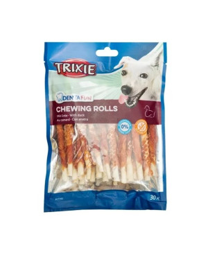 Лакомство За Куче - Trixie Denta Fun Duck Chewing Rolls - Солети От Патешко Месо 240гр.