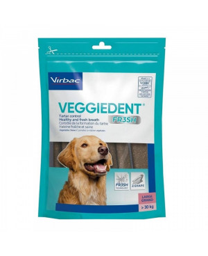 Virbac Veggiedent  L размер- дентално лакомство за куче над 30кг.,ламели 15бр.