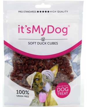 лакомство за куче Its My Dog Grain Free (без зърно) -патешки кубчета 85гр.