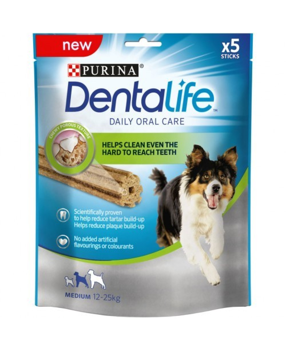 Purina - DENTALIFE Sticks - дентално лакомство за кучета Medium 12-25kg.