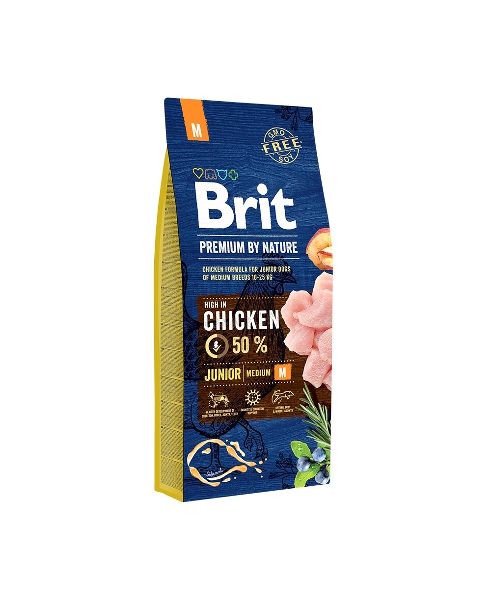 Суха храна за кучета BRIT PREMIUM JUNIOR M 15кг.