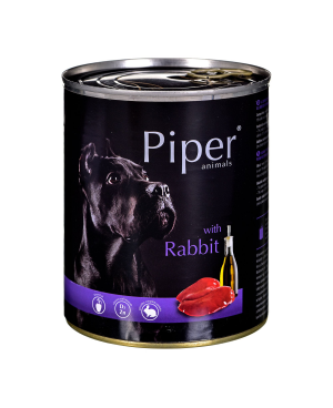 Консерва за кучета PIPER - със заек 800гр.