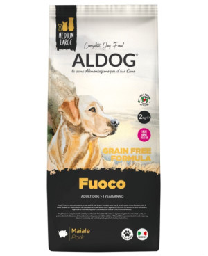 Aldog Grain Free Adult Medium/Large FUOCO - беззърнена храна със свинско