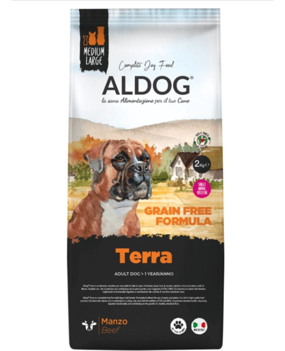 Aldog Grain Free Adult Medium/Large TERRA - беззърнена храна с телешко
