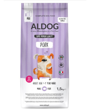 Aldog Pork Mini - безглутенова, суперпремиум формула със свинско и ориз