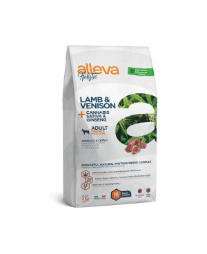 Alleva Holistic Adult Medium/Maxi - Храна за Кучета с Агнешко, Еленско, Канабис и Женшен 12кг.
