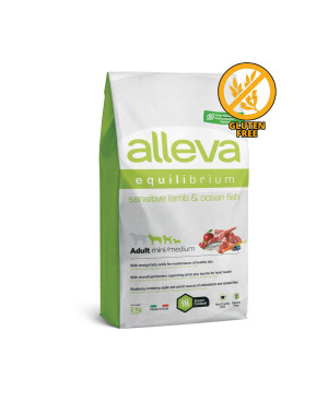 Суха храна 2кг ALLEVA EQUILIBRIUM SENSITIVE LAMB&OCEAN FISH ADULT MINI/MEDIUM.