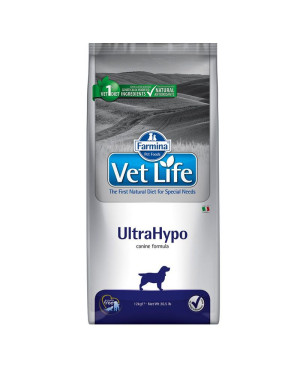 Farmina Vet Life Dog UltraHypo - Хипоалергенна суха храна за чувствителни кучета 12кг.