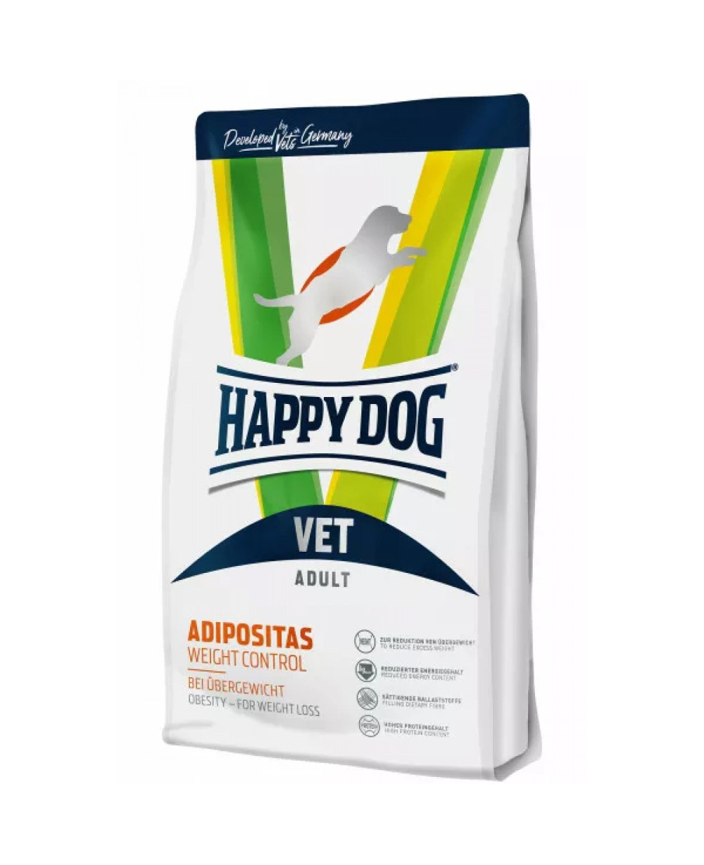 Happy Dog Vet Diet Adipositas/Obesity за намаляване на затлъстяването при кучета 12кг.