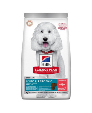 СУХА ХРАНА ЗА КУЧЕТА Hill's Science Plan Hypoall.Med.Ad.със сьомга 12kg.