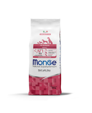 MONGE DOG ADULT BEEF  - с ТЕЛЕШКО за КУЧЕТА 12кг.