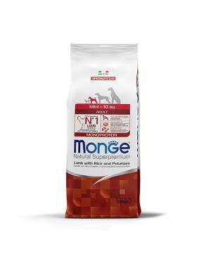 MONGE DOG ADULT Mini LAMB/RICE/POT - С АГНЕШКО, ОРИЗ И КАРТОФИ 7.5кг.