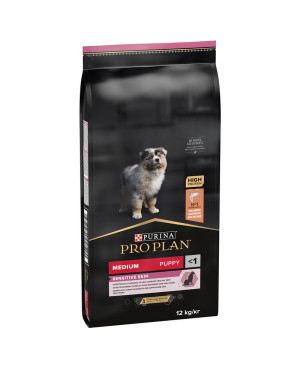 Суха храна за кучета Pro Plan Med.Puppy Sens.Skin със сьомга 12кг.