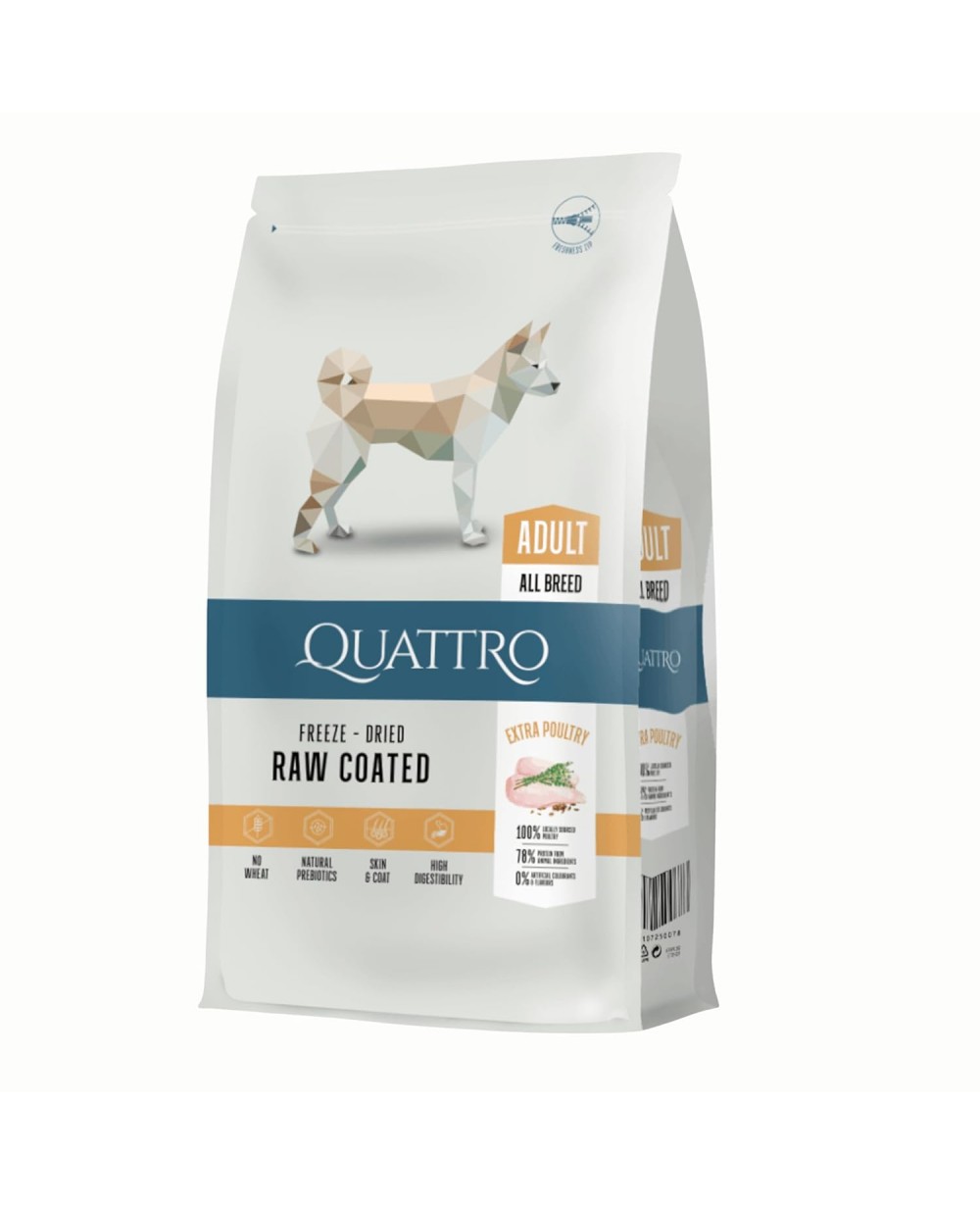QUATTRO ADULT ALL BREED суха храна за кучета от всички породи с пиле 12кг.