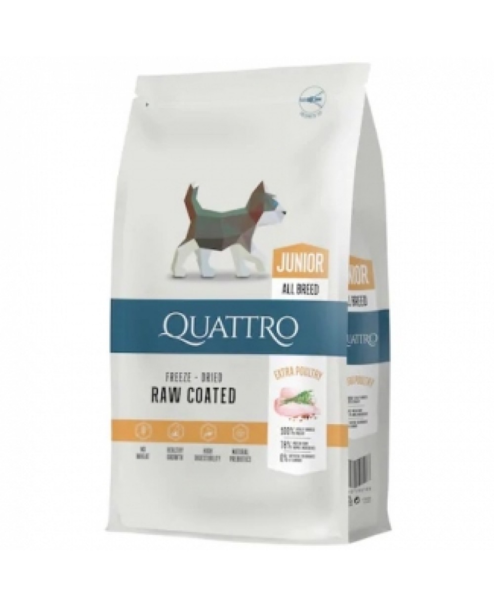 QUATTRO JUNIOR ALL BREED суха храна за подрастващи кучета от всички породи с пиле 7кг.