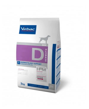 Virbac HPM Diet Dog Dermatology Support D1 храна за кучета с кожни проблеми 12кг.