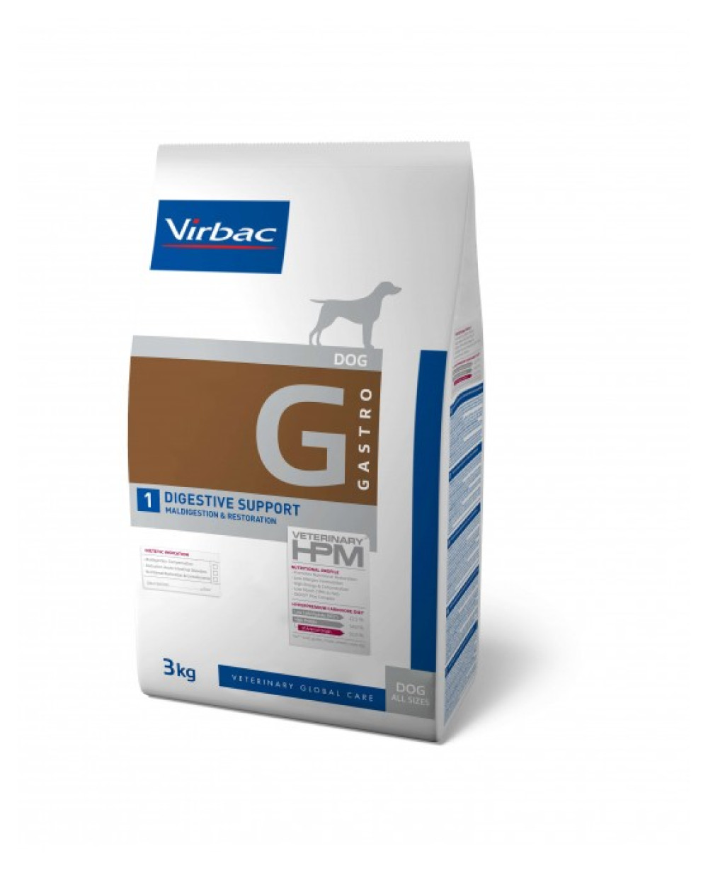 Virbac HPM Diet Dog Digestive Support G1 за кучета с храносмилателни проблеми 12кг.