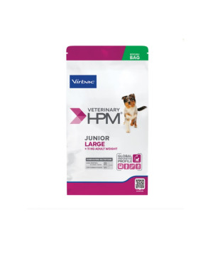 Суха храна VIRBAC VETERINARY HPM JUNIOR SPECIAL LARGE за едри породи до 18 м, 12 kg.