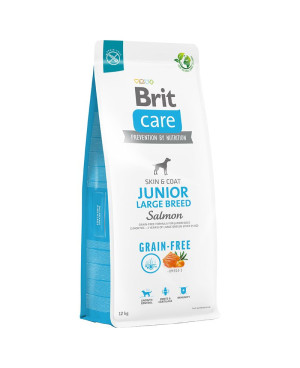 Суха храна за кучета BRIT CARE Grain-Free Junior Large Breed сьомга и картофи 12кг.