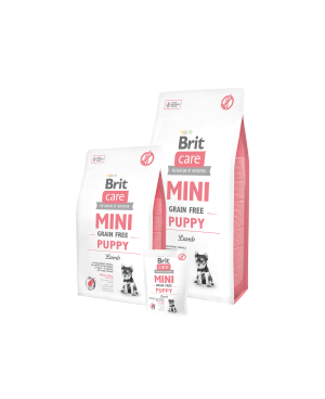 Brit Grain Free Mini Puppy Lamb- суха храна за подрастващи кучета до 12мес., 7кг.