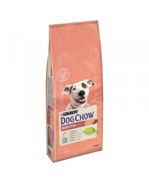 Суха храна за кучета Dog Chow Adult Sensitive сьомга 14кг.