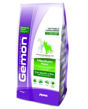 Суха храна за кучета - GEMON Medium Adult с агнешко и ориз 20кг.