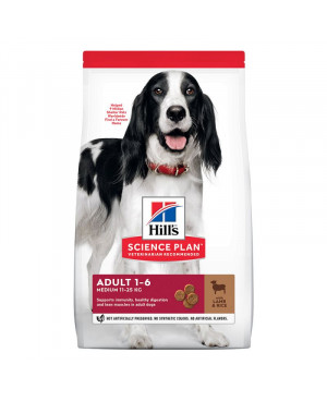 Суха храна за кучета Hill's Canine Adult Medium с агнешко и ориз 14кг.
