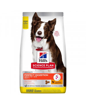Суха храна за кучета HILL'S Canine Adult Perfect Digestion Medium 14кг.