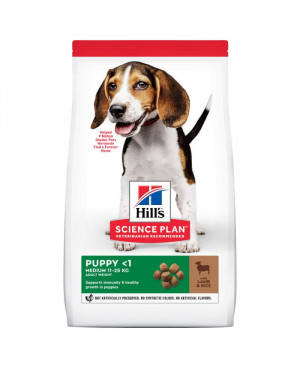 Суха храна за кучета Hill's Canine Puppy Medium с агнешко и ориз 14кг.