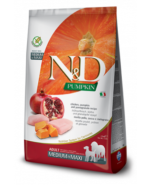 N&D Medium&Maxi Adult  12кг. с пиле, тиква и нар