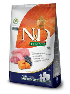 N&D Med.&Maxi Adult Lamb & Blueberry 12кг. с агне 