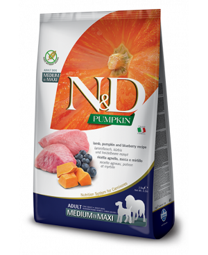 N&D Med.&Maxi Adult Lamb & Blueberry 12кг. с агне 