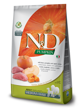 N&D Medium&Maxi Adult Boar & Apple 12кг. с глиганско 
