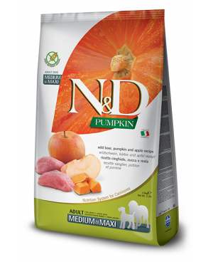N&D Medium&Maxi Adult Boar & Apple 12кг. с глиганско 