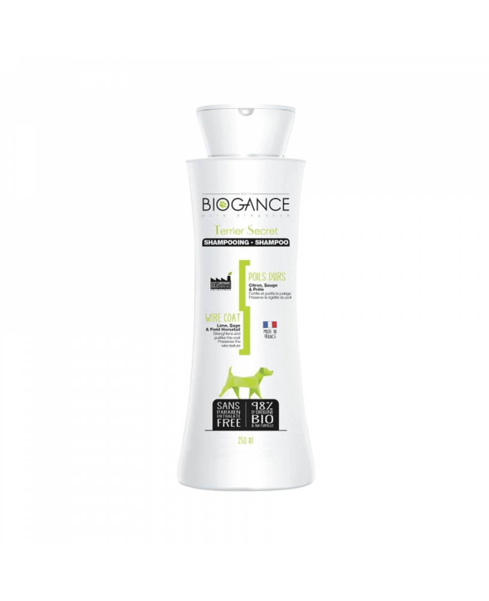 Biogance Wire Coat Shampoo (Terrier Secret) Шампоан за кучета с твърда козина 250мл.