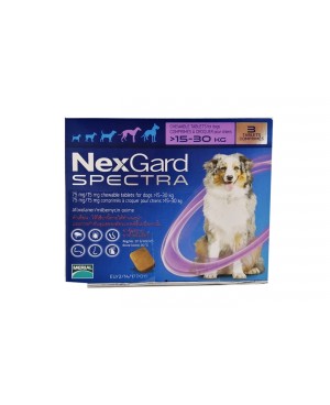 Nexgard Spectra-Таблетка за вътрешно и външно обезпаразитяване при кучета  с тегло 15-30кг.