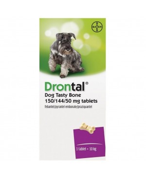 Drontal dog - Таблетки за цялостно вътрешно обезпаразитяване на куче - 1 таб.