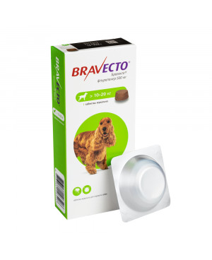 Bravecto- дъвчаща таблетка за външно обезпаразитяване за кучета с тегло 10-20кг.