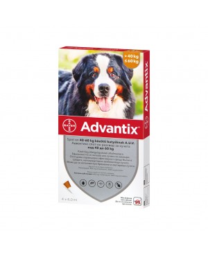 ADVANTIX - ПРЕПАРАТ СПОТ ОН - ЗА ВЪНШНО ОБЕЗПАРАЗИТЯВАНЕ ПРИ КУЧЕТА с тегло 40-60 кг. 1 пипета