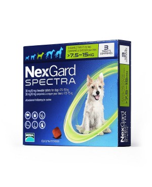 Nexgard Spectra-Таблетка за вътрешно и външно обезпаразитяване при кучета  с тегло 7.5-15кг.