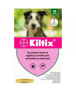 Kiltix - противопаразитна каишка срещу кърлежи и бълхи за кучета 38см. 