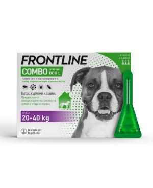 Frontline combo-Препарат за външно обезпаразитяване при кучета с тегло 20-40 кг.-1 пипета