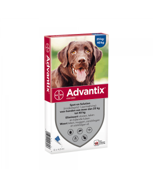 ADVANTIX-ПРЕПАРАТ СПОТ ОН - ЗА ВЪНШНО ОБЕЗПАРАЗИТЯВАНЕ ПРИ КУЧЕТА с тегло 25-40 кг.  1 пипета